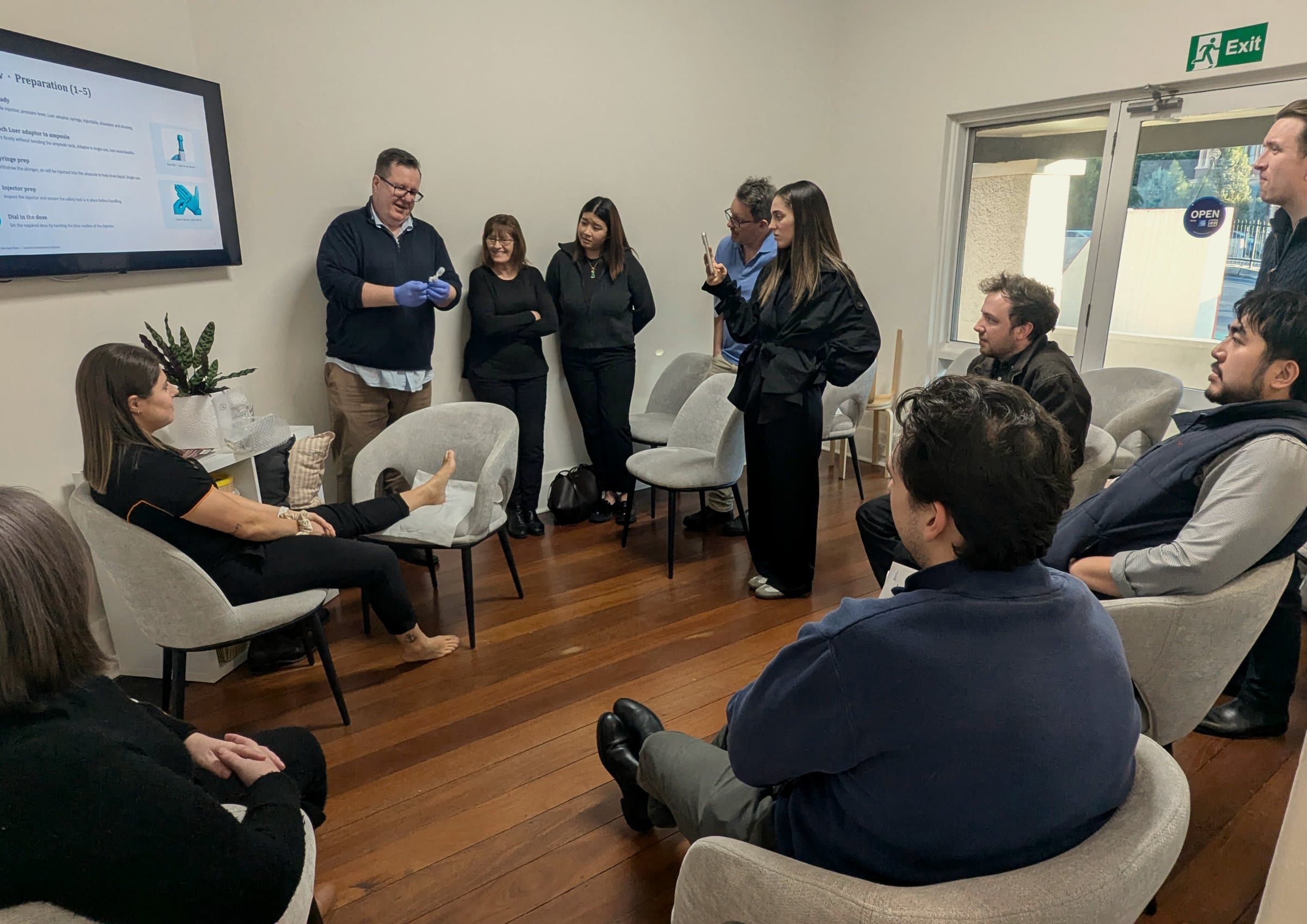 The Allied team gathered for clinical training