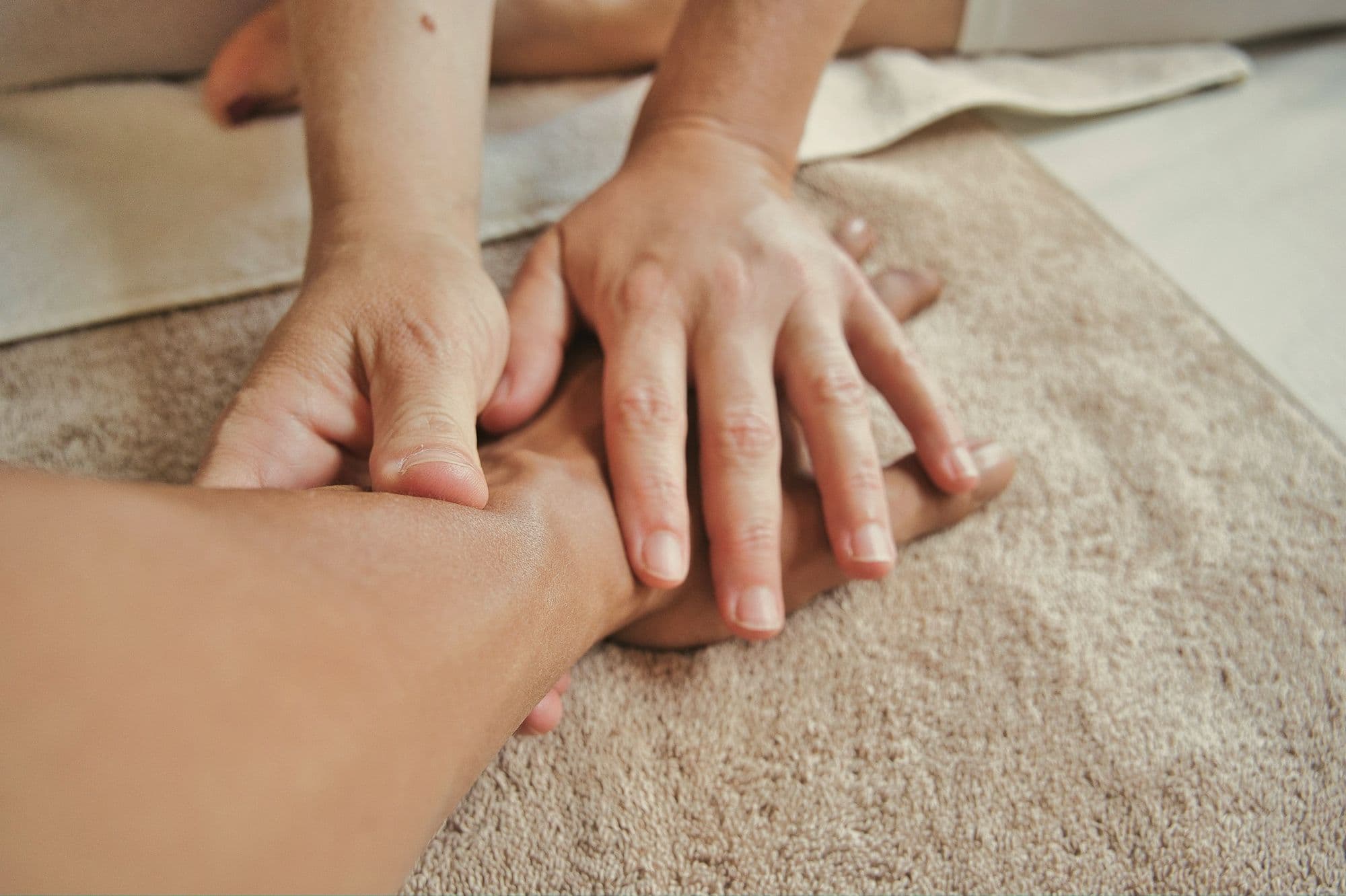 Hands-on treatment, warm light